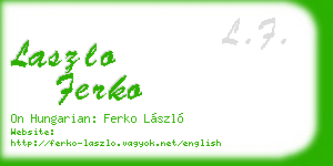 laszlo ferko business card